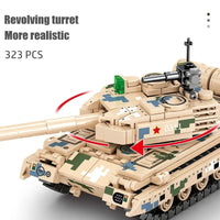 Thumbnail for Building Blocks MOC Military WW2 Type 15 Light Tank Bricks Toys - 5