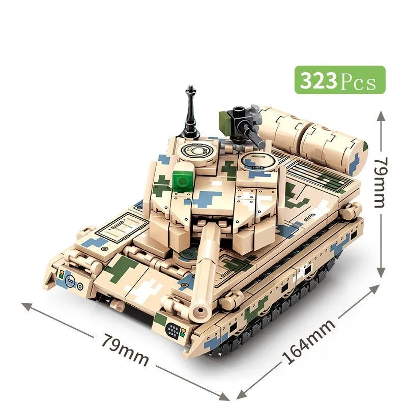 Building Blocks MOC Military WW2 Type 15 Light Tank Bricks Toys - 7