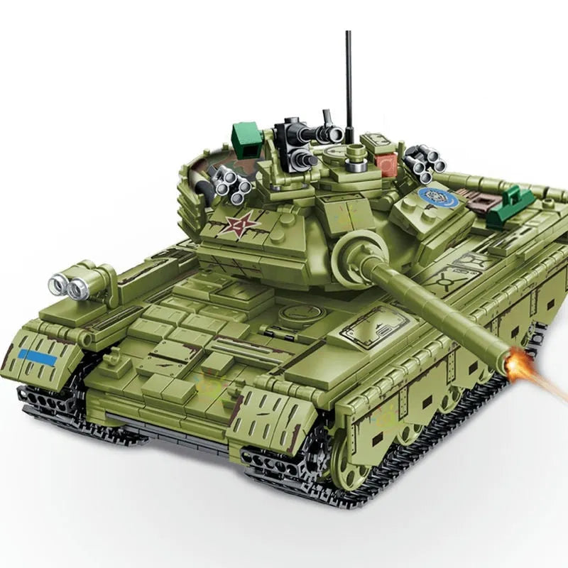 Building Blocks MOC Military WW2 TYPE 59 Main Battle Tank Bricks Toys - 1