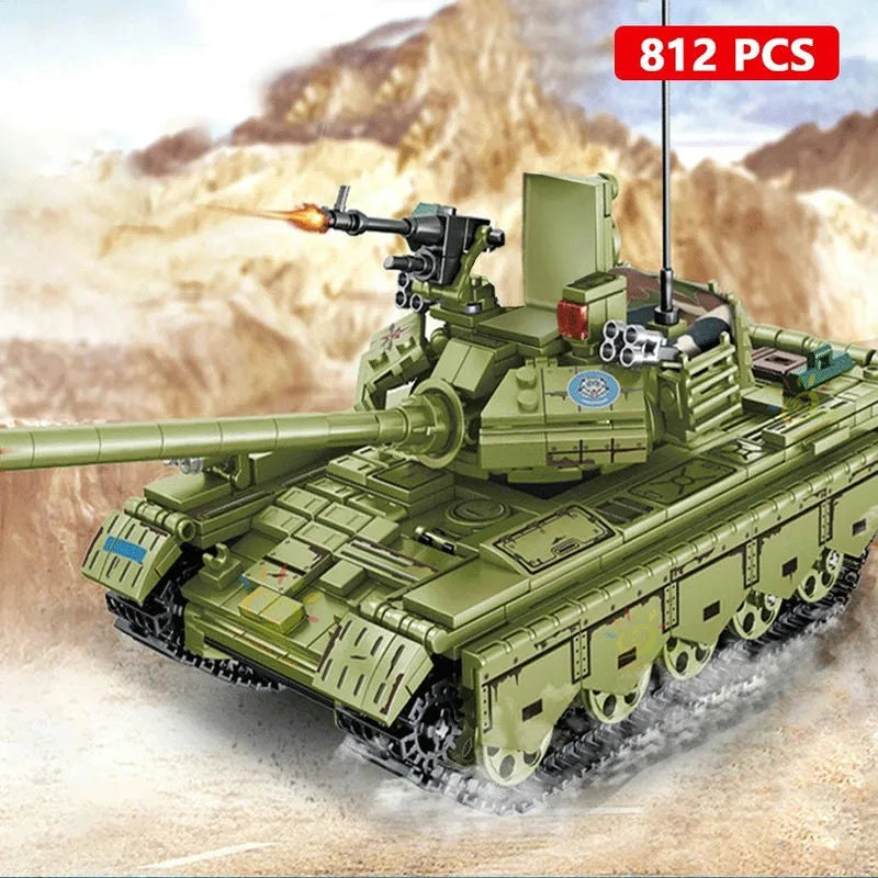 Building Blocks MOC Military WW2 TYPE 59 Main Battle Tank Bricks Toys - 2
