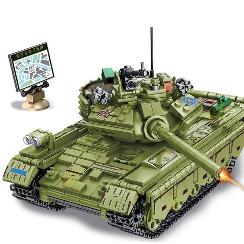 Building Blocks MOC Military WW2 TYPE 59 Main Battle Tank Bricks Toys - 5