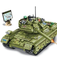 Thumbnail for Building Blocks MOC Military WW2 TYPE 59 Main Battle Tank Bricks Toys - 5