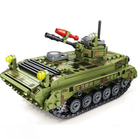 Thumbnail for Building Blocks MOC Military WW2 Type 86 IFV Canon Tank Bricks Toys - 3