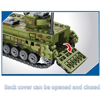 Thumbnail for Building Blocks MOC Military WW2 Type 86 IFV Canon Tank Bricks Toys - 5