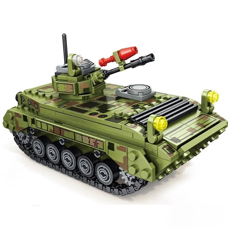Building Blocks MOC Military WW2 Type 86 IFV Canon Tank Bricks Toys - 2