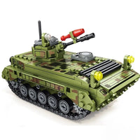 Thumbnail for Building Blocks MOC Military WW2 Type 86 IFV Canon Tank Bricks Toys - 2