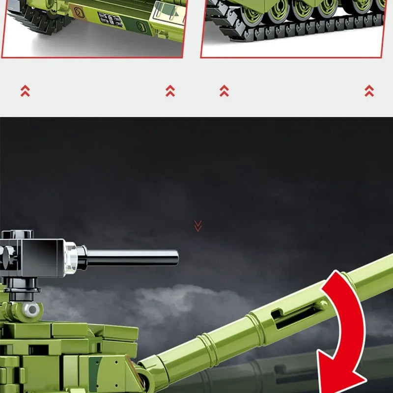 Building Blocks MOC Military WW2 TYPE 96 Main Battle Tank Bricks Toys - 9
