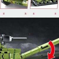 Thumbnail for Building Blocks MOC Military WW2 TYPE 96 Main Battle Tank Bricks Toys Construction Set Toys - 9