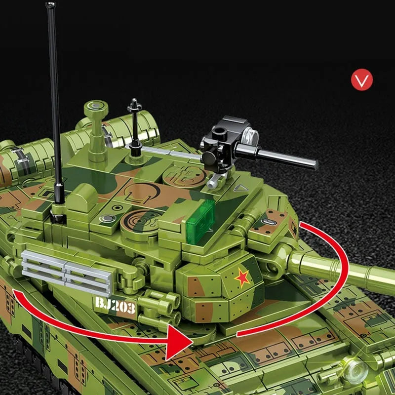 Building Blocks MOC Military WW2 TYPE 96 Main Battle Tank Bricks Toys Construction Set Toys - 5