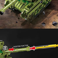 Thumbnail for Building Blocks MOC Military WW2 Type 99A Main Battle Tank Bricks Toys - 9
