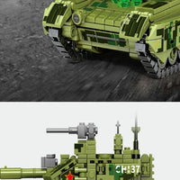 Thumbnail for Building Blocks MOC Military WW2 Type 99A Main Battle Tank Bricks Toys - 4