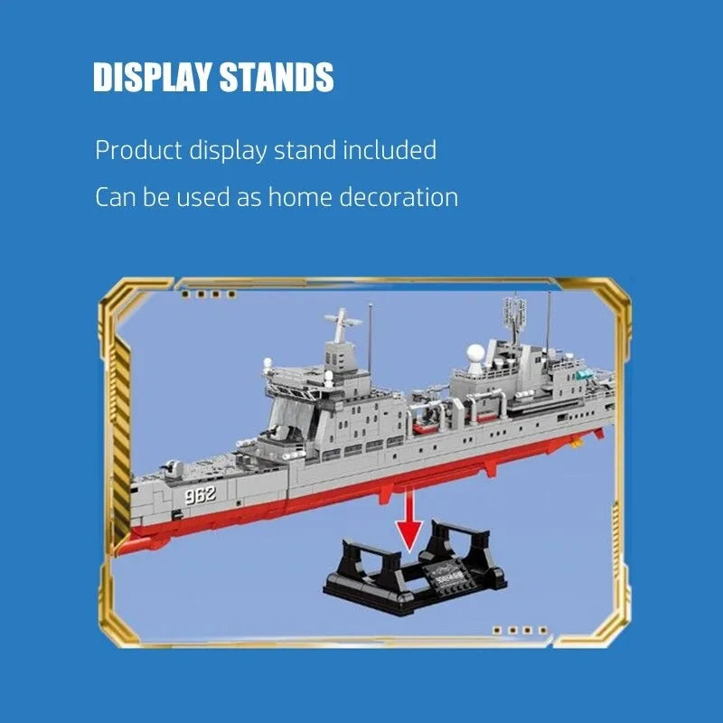 Building Blocks MOC Military WW2 Vessel 904B Supply Ship Bricks Toys - 5