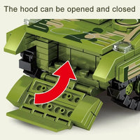 Thumbnail for Building Blocks MOC Military WW2 ZBD-03 Airborne Armored IFV Bricks Toy - 4