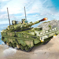 Thumbnail for Building Blocks MOC Military WW2 ZBD-04 Heavy IFV Canon Tank Bricks Toy - 2