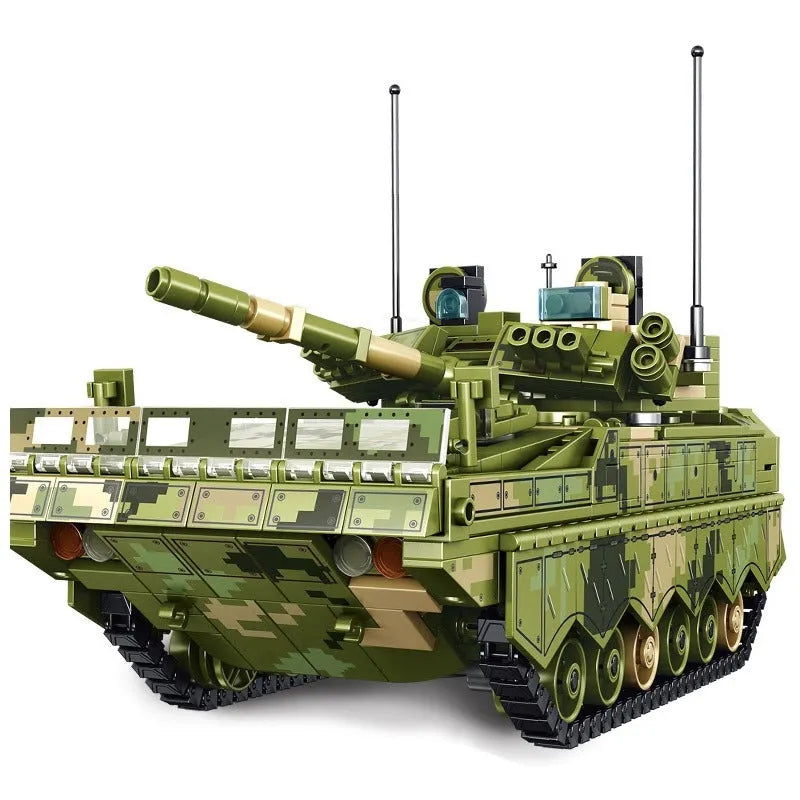 Building Blocks MOC Military WW2 ZBD-04 Heavy IFV Canon Tank Bricks Toy - 1