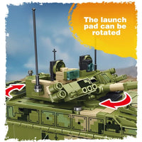 Thumbnail for Building Blocks MOC Military WW2 ZBD - 04 Heavy IFV Canon Tank Bricks Toy - 7