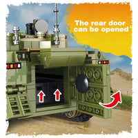 Thumbnail for Building Blocks MOC Military WW2 ZBD-04 Heavy IFV Canon Tank Bricks Toy - 6