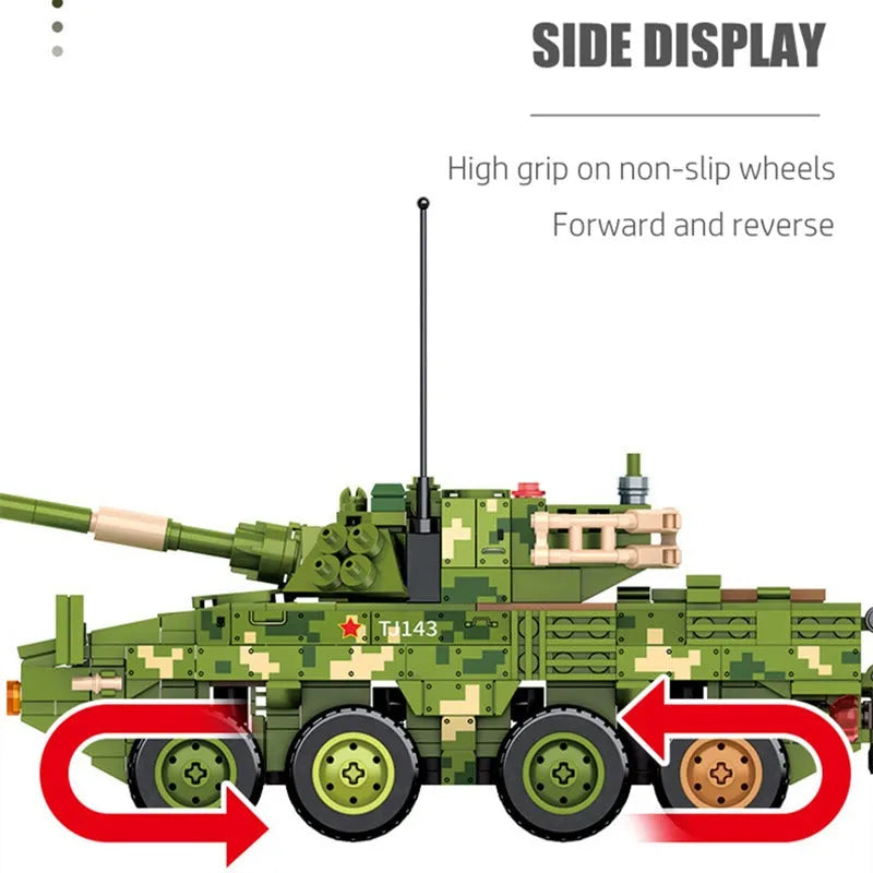 Building Blocks MOC Military WW2 ZTL-11 Armored Assault IFV Bricks Toys - 7
