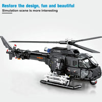 Thumbnail for Building Blocks MOC Military Z - 11B Attack Helicopter Bricks Toys - 7