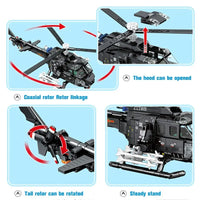 Thumbnail for Building Blocks MOC Military Z - 11B Attack Helicopter Bricks Toys - 9