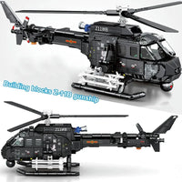 Thumbnail for Building Blocks MOC Military Z - 11B Attack Helicopter Bricks Toys - 2