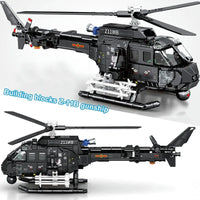 Thumbnail for Building Blocks MOC Military Z-11B Attack Helicopter Bricks Toys Construction Set Toys - 2