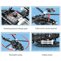 Thumbnail for Building Blocks MOC Military Z - 11B Attack Helicopter Bricks Toys - 5