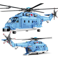 Thumbnail for Building Blocks MOC Military Z-18 Utility Helicopter Bricks Toys - 1