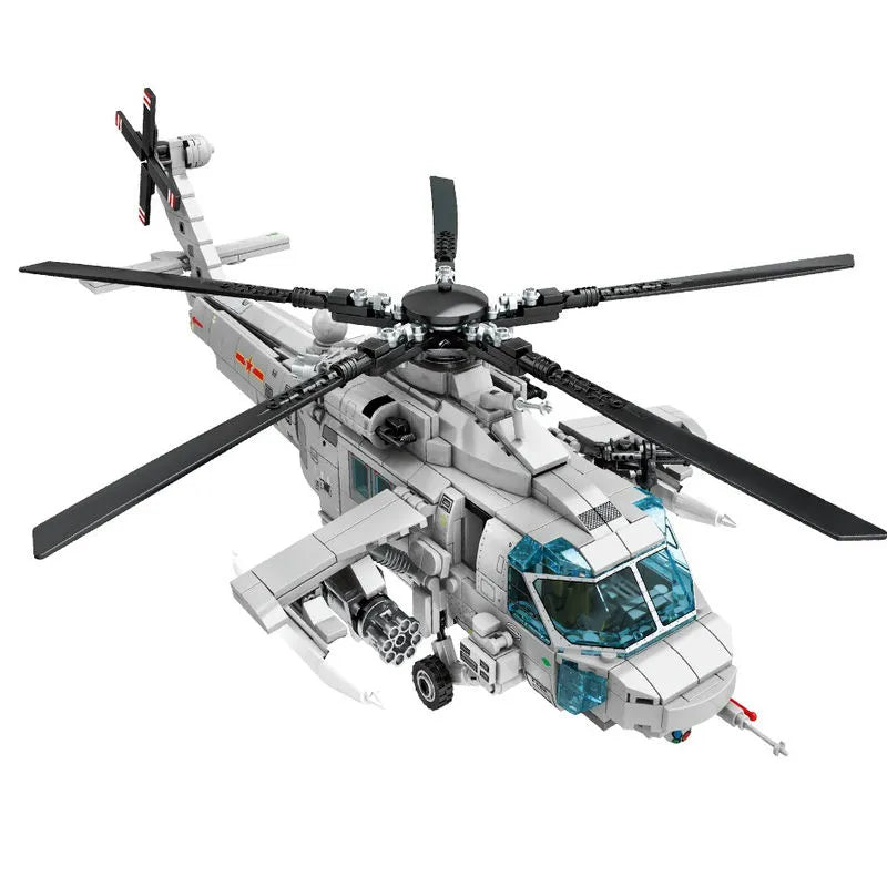Building Blocks MOC Military Z20 Attack Helicopter Bricks Kids Toys - 1