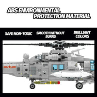 Thumbnail for Building Blocks MOC Military Z20 Attack Helicopter Bricks Kids Toys - 4