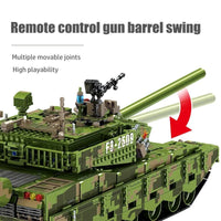 Thumbnail for Building Blocks MOC Motorized 99A Main Battle RC Tank Bricks Toys Construction Set Toys - 6