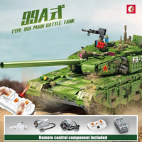 Thumbnail for Building Blocks MOC Motorized 99A Main Battle RC Tank Bricks Toys Construction Set Toys - 3