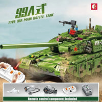 Thumbnail for Building Blocks MOC Motorized 99A Main Battle RC Tank Bricks Toys - 3