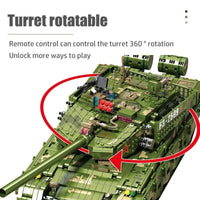 Thumbnail for Building Blocks MOC Motorized 99A Main Battle RC Tank Bricks Toys Construction Set Toys - 5