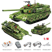 Thumbnail for Building Blocks MOC Motorized 99A Main Battle RC Tank Bricks Toys Construction Set Toys - 1