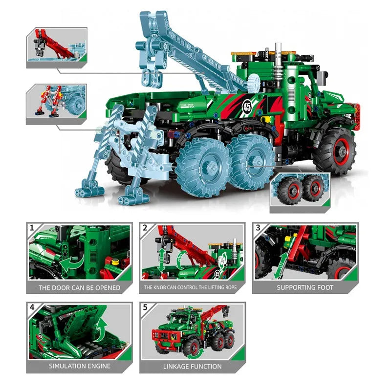 Building Blocks MOC RC All Terrain Off-Road Car Mountain Truck Bricks Toy - 3