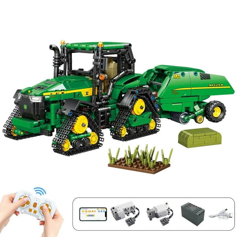 Building Blocks MOC RC APP Farm Tractor City Truck Car Bricks Kids Toys - 1