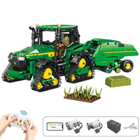 Thumbnail for Building Blocks MOC RC APP Farm Tractor City Truck Car Bricks Kids Toys - 1