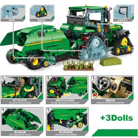 Thumbnail for Building Blocks MOC RC APP Farm Tractor City Truck Car Bricks Kids Toys - 10