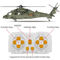 Thumbnail for Building Blocks MOC RC Military Z-20 Attack Helicopter Bricks Kids Toys Construction Set Toys - 5