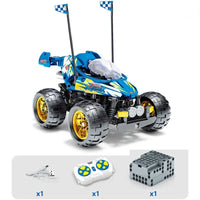 Thumbnail for Building Blocks MOC RC Speed Racing City Car Bricks Toys Kids Construction Set Toys - 9