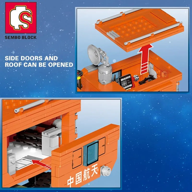 Building Blocks MOC Space Rescue Heavy Truck Bricks City Car Kids Toys - 8