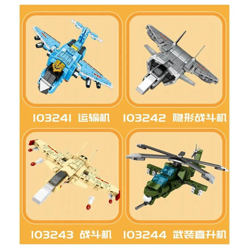 Building Blocks MOC Steel Mecha Transformed Fighter Robot Bricks Toys Construction Set Toys - 6