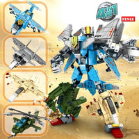 Thumbnail for Building Blocks MOC Steel Mecha Transformed Fighter Robot Bricks Toys Construction Set Toys - 7