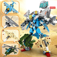Thumbnail for Building Blocks MOC Steel Mecha Transformed Fighter Robot Bricks Toys - 7