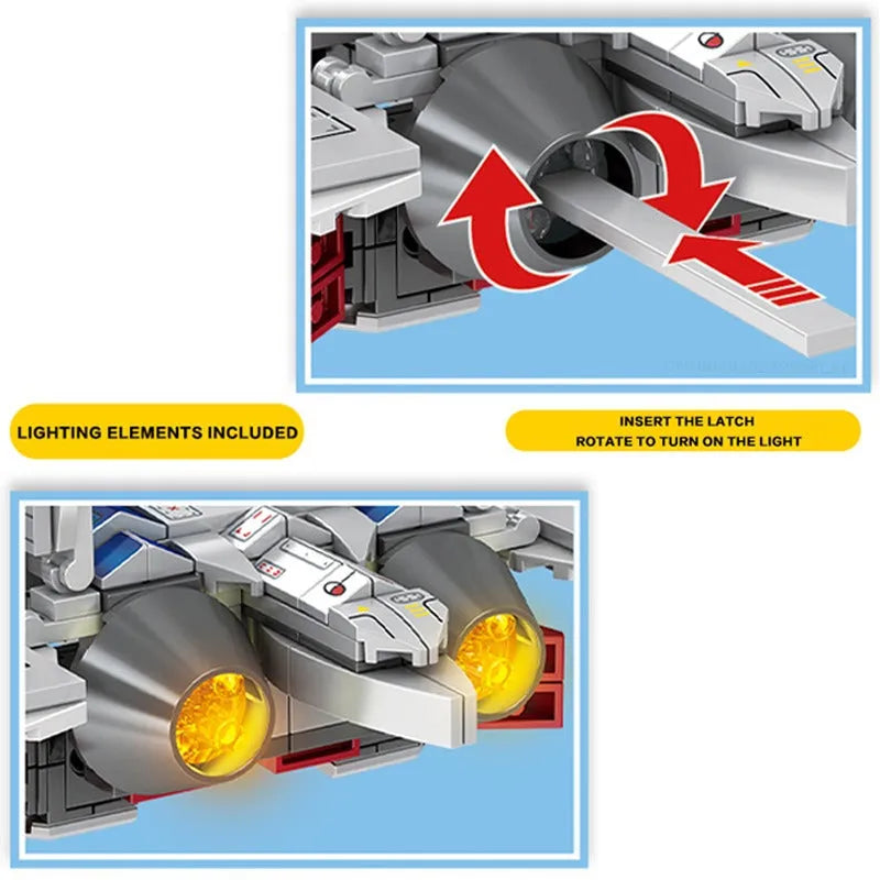 Building Blocks MOC Transformers Robot Fighter Jet Bricks Toys Construction Set Toys - 7
