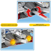 Thumbnail for Building Blocks MOC Transformers Robot Fighter Jet Bricks Toys Construction Set Toys - 7