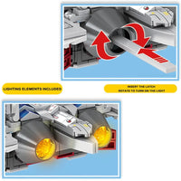 Thumbnail for Building Blocks MOC Transformers Robot Fighter Jet Bricks Toys - 7