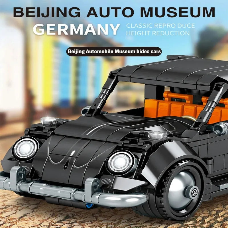 Building Blocks MOC Vintage Sports Classic Car Bricks Kids Toys - 3