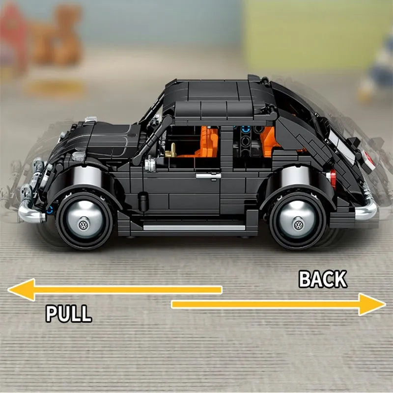 Building Blocks MOC Vintage Sports Classic Car Bricks Kids Toys - 6